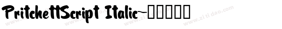 PritchettScript Italic字体转换